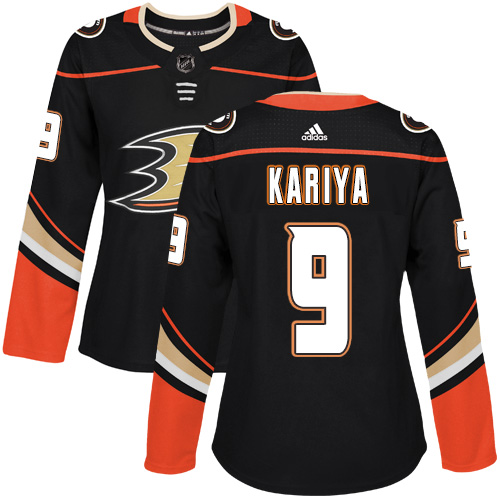 Adidas Anaheim Ducks 9 Paul Kariya Black Home Authentic Womens Stitched NHL Jersey